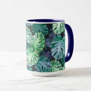 Tropical Monstera Leaves Mug