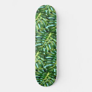 Tropical Monstera Leaves - Nature Travel Skateboard