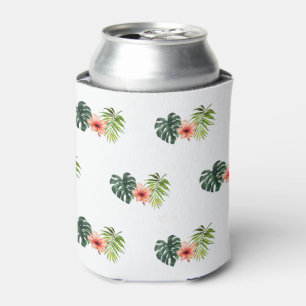 Tropical Monstera Palm Bridal Shower Can Cooler