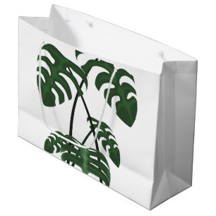 Tropical Monstera Palm Leaf Gift Bag