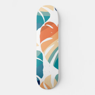 Tropical Monstera Retro Vibes Pattern #1 #tropical Skateboard