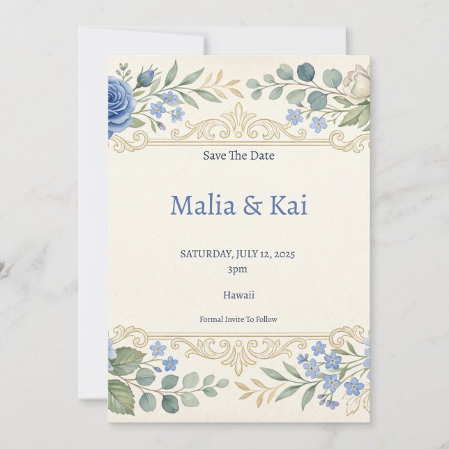 Tropical Monstera Save the Date (Front)