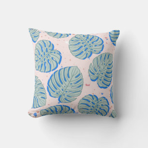Tropical Monstera: Terrazzo Vintage Pattern Cushion