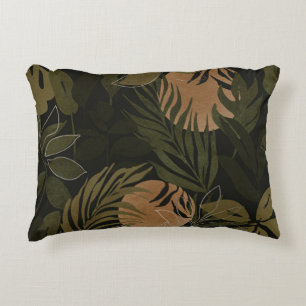 Tropical Moon Palm: Night Seamless Pattern Decorative Cushion