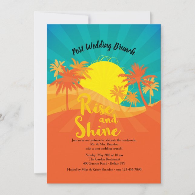 Tropical Morning Invitation (Front)