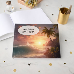 Tropical Morning Sunrise for Memorial Service  Guest Book