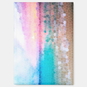 Tropical Morning Sunrise Stain Glass Beach Magnet