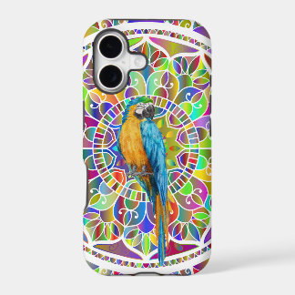 Tropical Mosaic – Blue & Gold Macaw Mandala