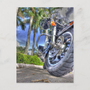 Tropical Motorcycle Postcard