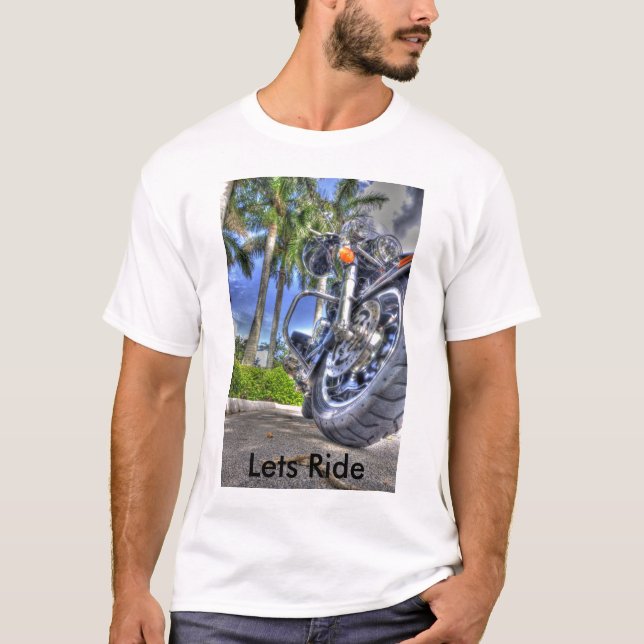 Tropical Motorcycle T-Shirt (Front)
