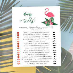 Tropical - mummy or daddy baby shower game