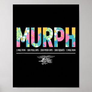 Tropical Murph Memorial Day Workout Wod Military G Poster