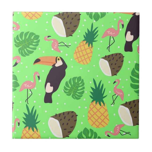 Tropical Nature Ceramic Tile (Front)