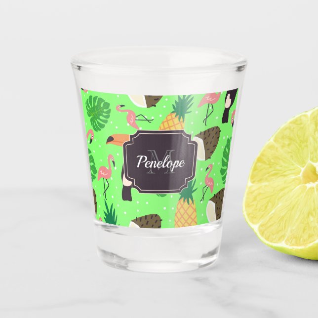 Tropical Nature Shot Glass (Front)