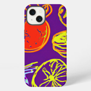 Tropical Neon Fruits Patterns iPhone 13 Case