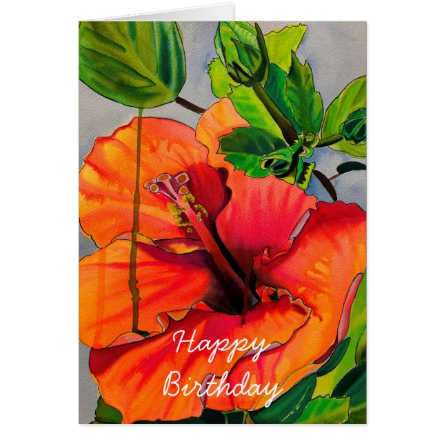 Tropical Neon Hibiscus flower (Front)