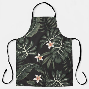 Tropical Night Flora: Exotic Vintage. Apron