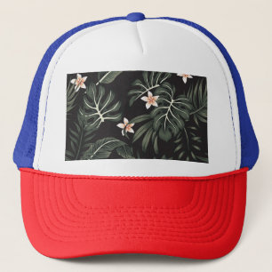 Tropical Night Flora: Exotic Vintage. Trucker Hat