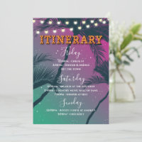 Tropical Night Itinerary Card