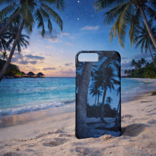 Tropical Night Palm Beach Phone Case