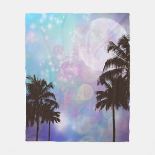 TROPICAL NIGHT SKY FLEECE BLANKET