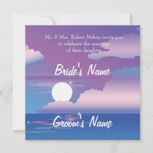 Tropical Night Wedding Invitation