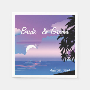 Tropical Night Wedding Napkin