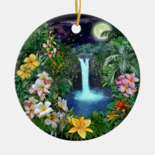 Tropical Nights Ceramic Tree Decoration
