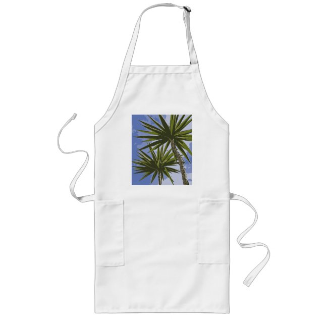 Tropical Oasis  Palm Trees Long Apron (Front)