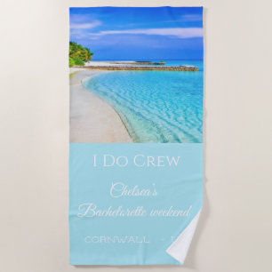 Tropical Ocean Bachelorette Weekend Beach Towel