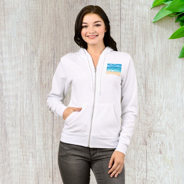 Tropical Ocean Beach Scene Coastal Landscape  Hoodie (Creator Uploaded)