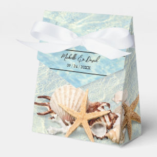 Tropical Ocean Beach Seashell Wedding Favour Box