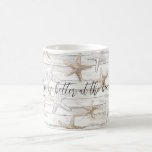 Tropical Ocean Beach Starfish Wedding Coffee Mug<br><div class="desc">Tropical Ocean Beach Starfish bridal shower wedding everyday personalised quote</div>