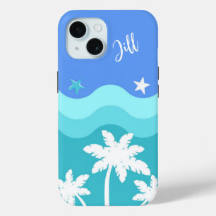 Tropical Ocean Breeze and Palm Trees iPhone Case