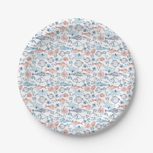 Tropical Ocean Fun Fish Underwater Paper Plate