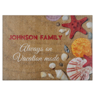 Tropical ocean nautical coastal summer vacation cutting board