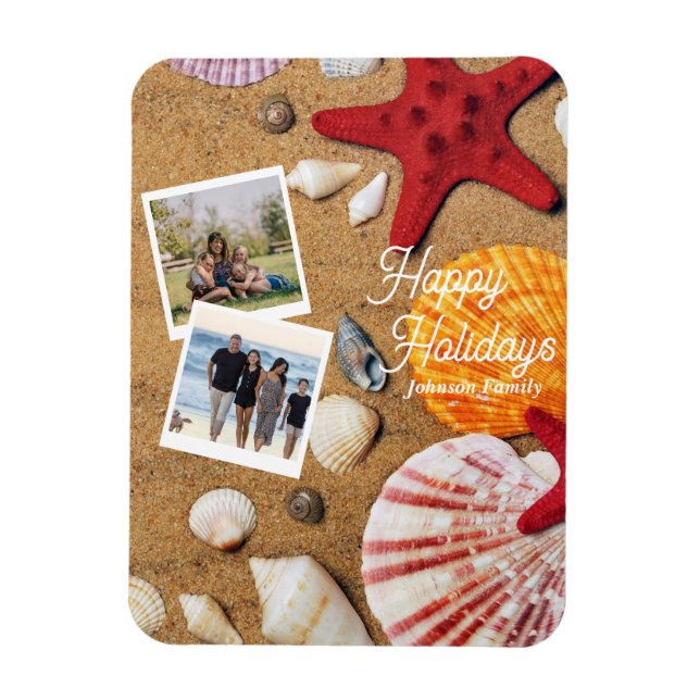 Tropical ocean nautical coastal summer vacation magnet (Vertical)