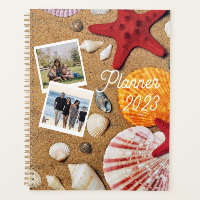 Tropical ocean nautical coastal summer vacation  planner (Front)