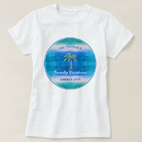 Tropical Ocean Palm Tree Summer Family Vacation
