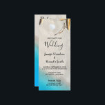 Tropical ocean sand beach starfish wedding program<br><div class="desc">Tropical ocean sand beach starfish wedding ceremony Program.
You can add your own text to personalise.</div>