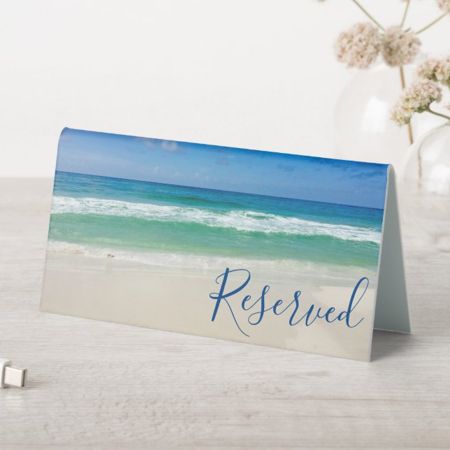Tropical Ocean Waves Photo Beach Reserved Wedding (In SItu (Table))