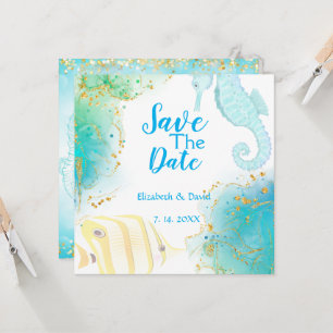 Tropical Ocean Wedding Invitation 