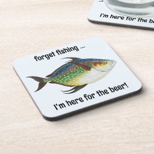 Tropical Opah Fish, Vintage Marine Aquatic Animal Coaster