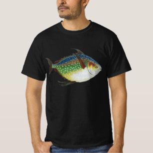 Tropical Opah Fish, Vintage Marine Aquatic Animal T-Shirt