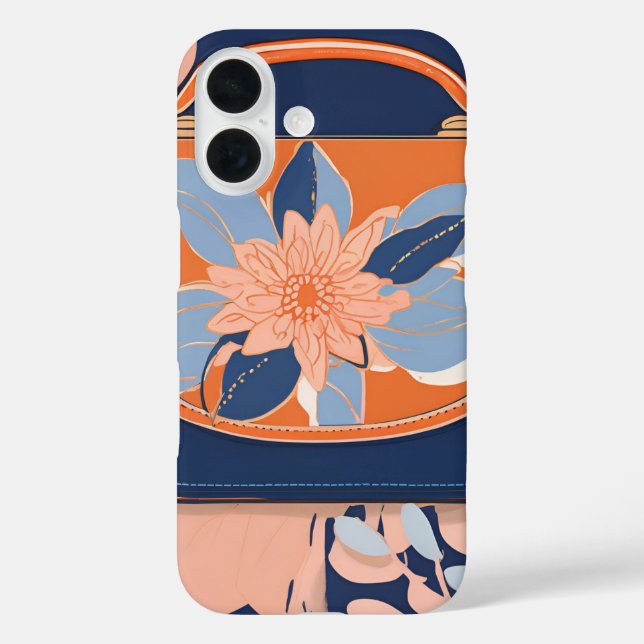 Tropical Orange Blue AI art  Case-Mate iPhone Case (Back)