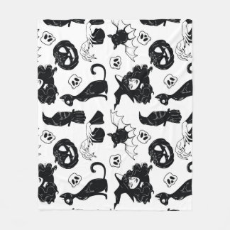 Tropical Orange Grey: Vintage Pattern Fleece Blanket