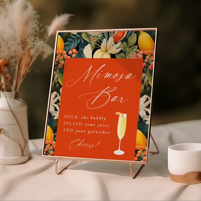 Tropical Orange Paradise Mimosa Bar Poster (Creator Uploaded)