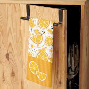 Tropical Orange Slices Wedges Citrus Summer Fruit Tea Towel