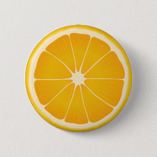 Tropical Orange Taste of Sunshine 6 Cm Round Badge