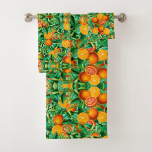 TROPICAL ORANGES TOWEL SET